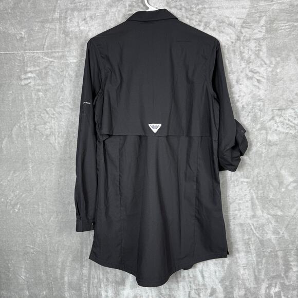 Columbia PFG Omni-shade Tamiami L/S Tunic Womens Small Black‎ Roll Tab Snap Vent - Picture 8 of 14